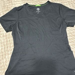 Black healing hands scrub top